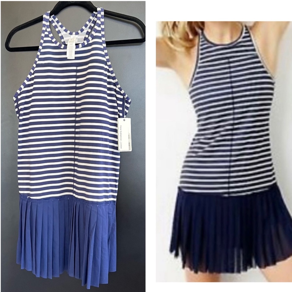 J. Crew Navy and White Striped Dress